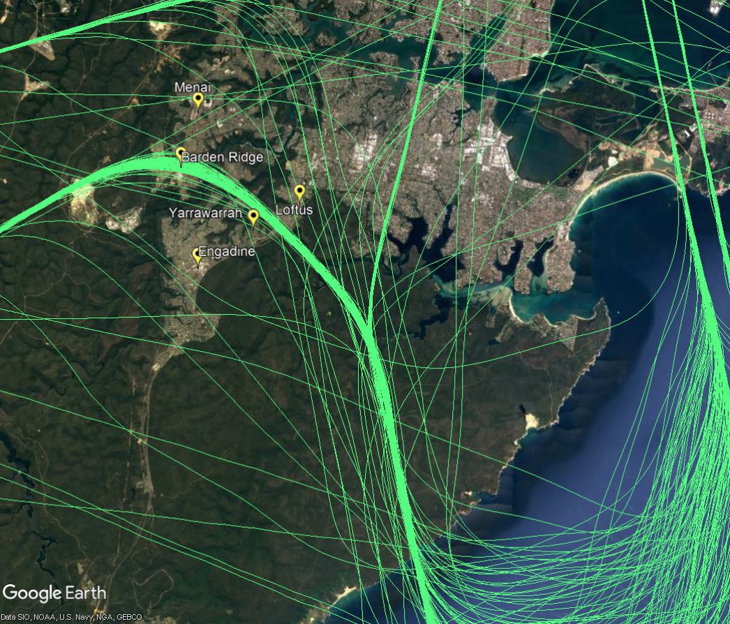 Arrivals from south-west - north flow