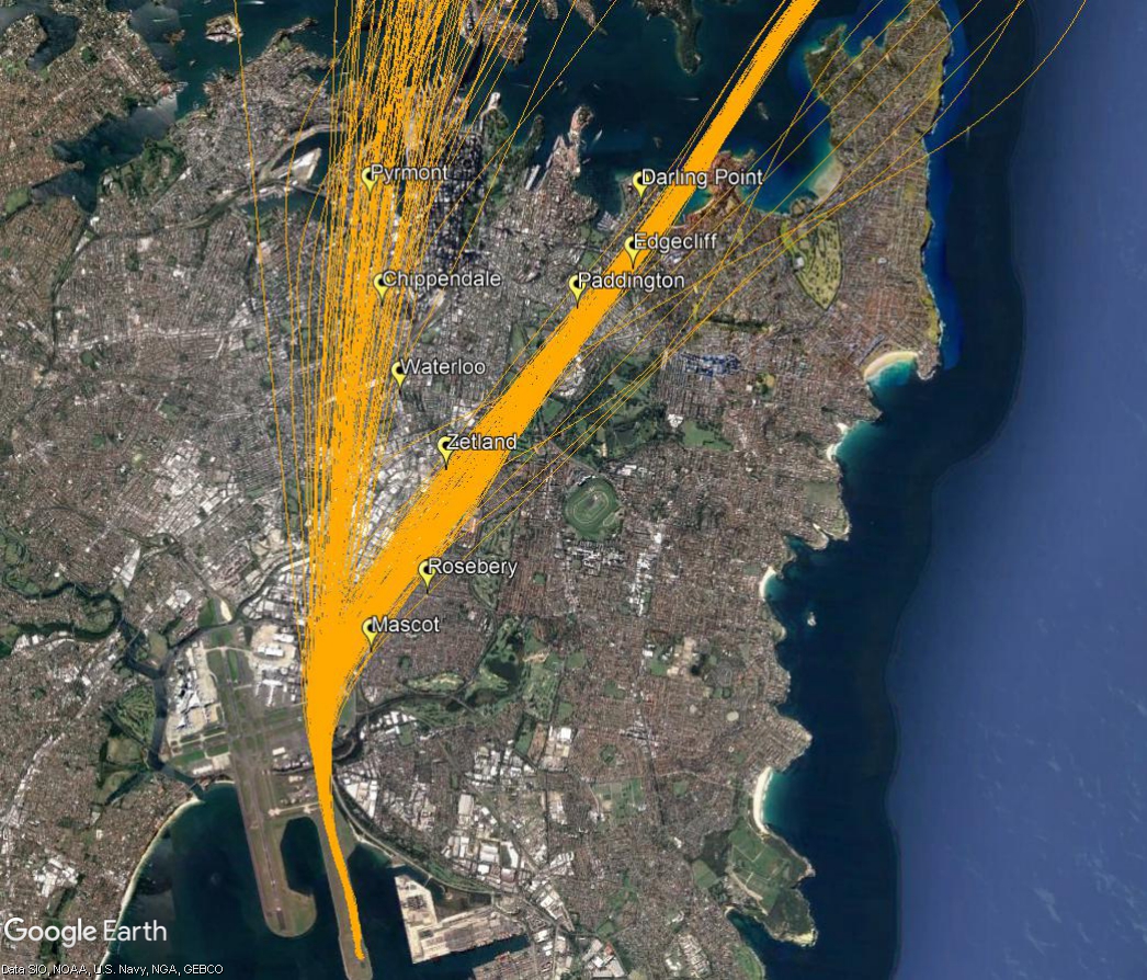 Departures to the north-east